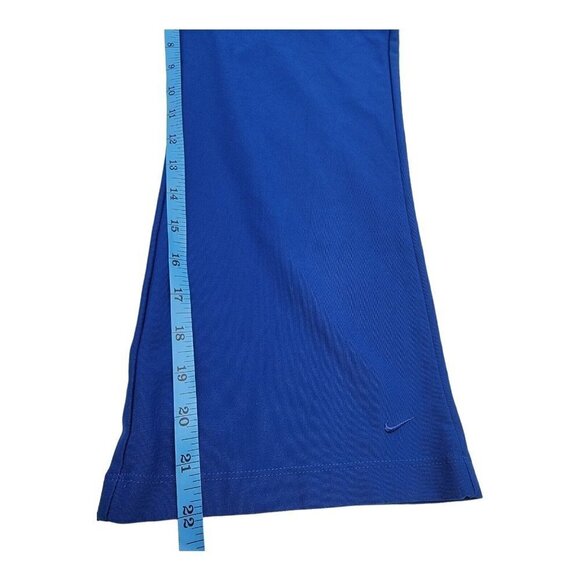 Nike Womens Royal Blue Dri Fit Pants Mid Calve Length Slightly Flared Legs Small - Picture 3 of 10